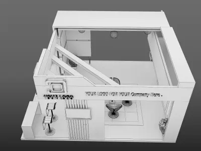 Booth Exhibition Stand a533a 3D model