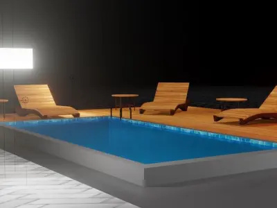 Blender Eevee Modern House 3D Model With Interior 3D model