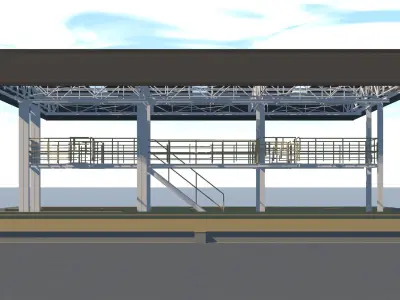 Truck weight scale station 24i13 3D model