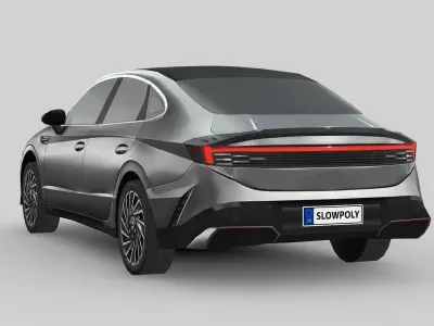 Hyundai Sonata 2024 Low-poly 3D model