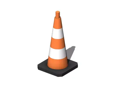 Traffic Cone - Revit Family 3D model