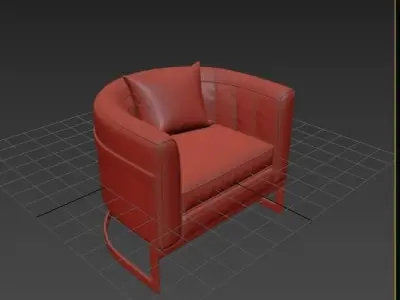 Mica Barrel ArmChair 3D model