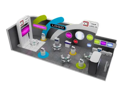 Booth Exhibition Stand a465b 3D model