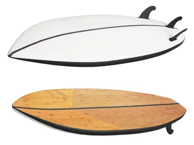 Surfboards two 3D model