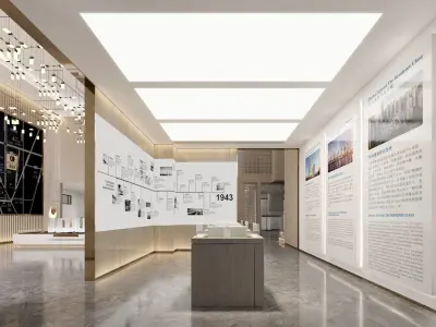 Company interior scene 3D model