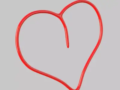 Heart icon v 19 3D model