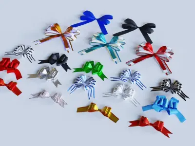 Festive Bow of gift ribbons 3D model