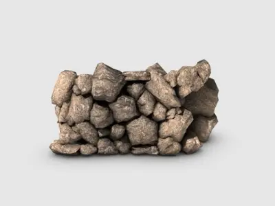Rock wall 3D model