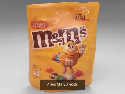 M and M s 3D model and Kinder Surprise 3d 3D Model Pack