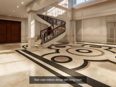 3 Classical Staircase 3d models 3D Model Collection