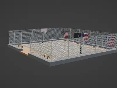Basketball Stadium - USA Low-poly 3D model