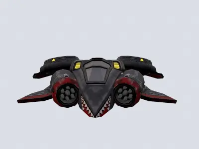 Spaceship Shee Low-poly 3D model