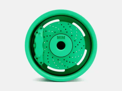 15x8 Torq Thrust D Wheel and Brake 3D print model