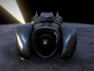 Batmobile 1989 Low-poly 3D model