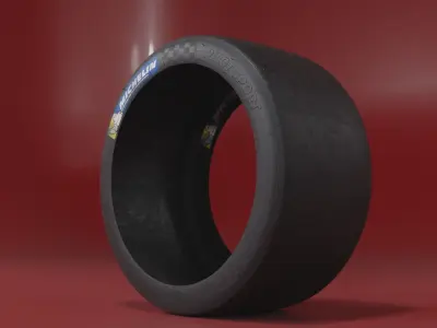 Michelin Slick Tire 8k Asset 3D model