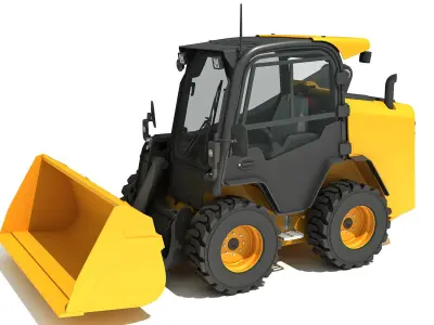 Skid Loader Shovel Bucket 3D model