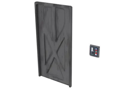 Black Spire Outpost Door 1 1-12 scale Blackseries  Free 3D print model