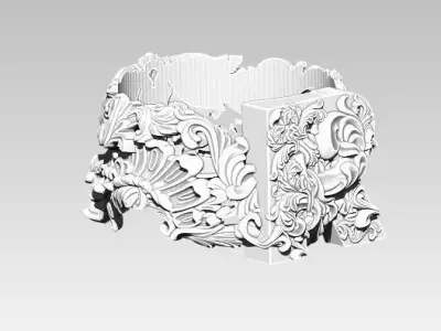 R letter sing  name initial 3D print model