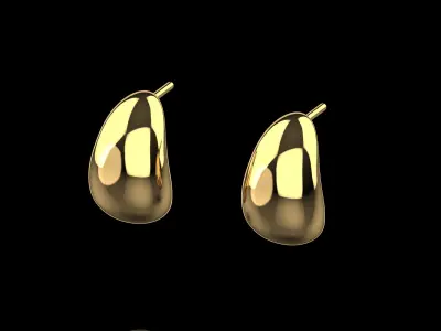 Blob Earrings N164 3D print model