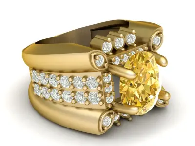 LUXURY ITALIAN MEN RING 3D PRINTABLE MODEL 3D print model