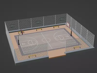 Basketball Stadium - San Antonio Spurs Low-poly 3D model