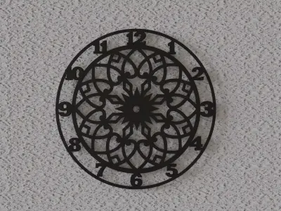 mandala 7 wall clock 3D print model