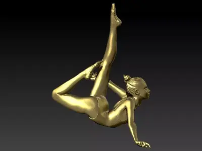 Pendant Gymnastic girl 3D print model