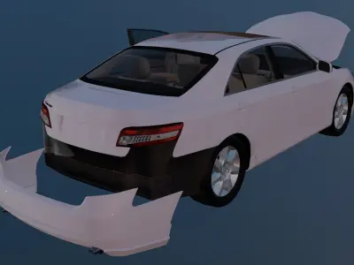 Realistic Toyota Camry 2010 Low-poly 3D model