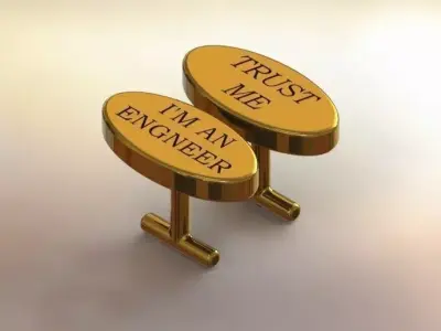 Cufflinks Im an engineer Free 3D model