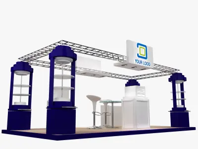 Booth Exhibition Stand a472a 3D model