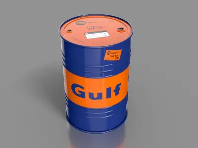 Realistic Gulf Barrel 3D Model Low-poly 3D model