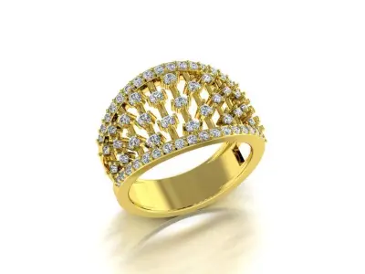 Diamond Jewelry Ring 3D print model order