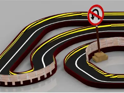race track dirt track racing dirt track car racing track car  3D model