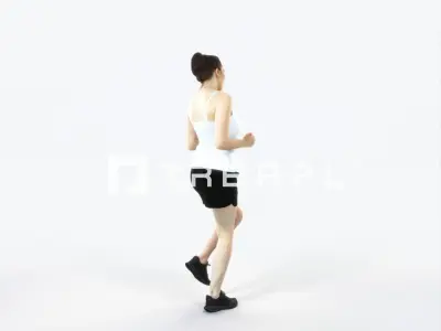 Dream 02B Running Jogging Sports Woman Low-poly 3D model