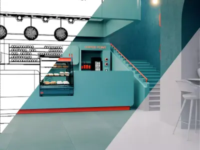 coffee shop Free 3D model