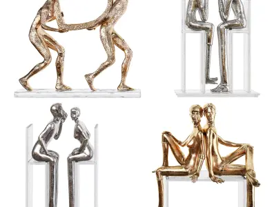 Metal art sculptures 02 3D model