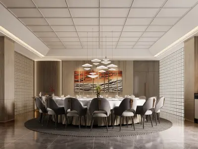 Company interior scene 3D model