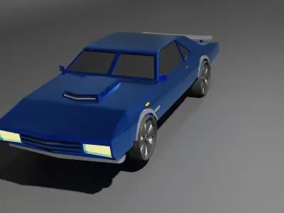 Chevrolet Camaro 1969 SS Low-poly 3D car model Free low-poly 3D model