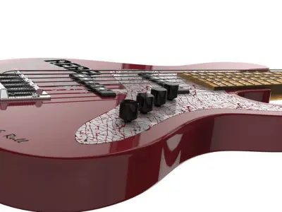 Bajo Electrico de 5 cuerdas Free 3D model