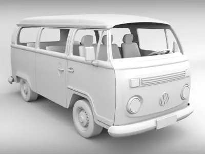 Volkswagen Kombi 2003 - For 3D Printing 3D print model