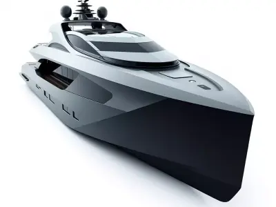 Sleek Yacht Luxury model pack Low-poly 3D model