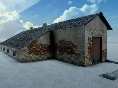 Abandoned Agriculture Storage Low-poly 3D model