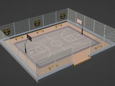 Basketball Stadium - Denver Nuggets Low-poly 3D model