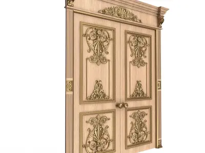 Carved Door Classic 0901 Wood Low-poly 3D model