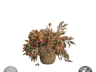 bouquet flowers  3D model