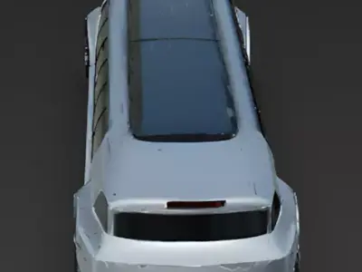 Futuristic Autonomous Luxury Limousine 3D Model Low-poly 3D model