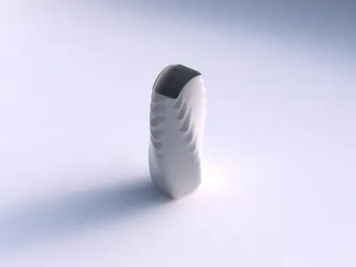 Vase twisted arc quadratic with curved horizontal sections 3D print model