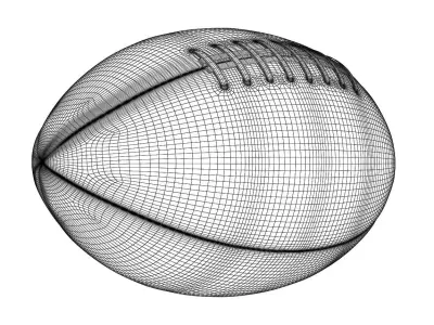 American Football Ball 3D model