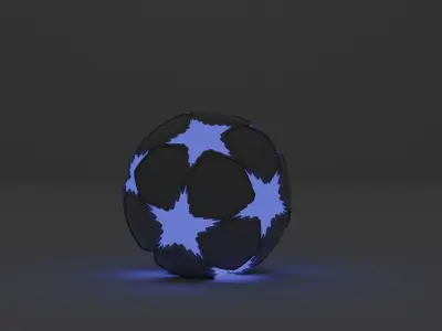 champions league ball Low-poly 3D model