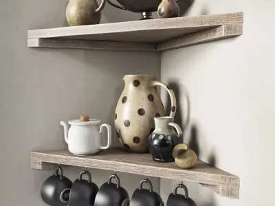 Decorative set for the kitchen - Provence 3D model